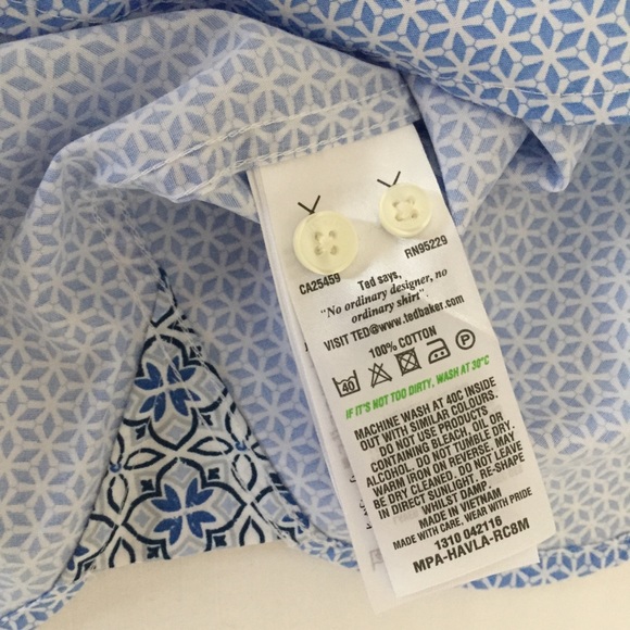 Ted Baker London Tile Endurance Shirt Blue - Picture 3 of 8